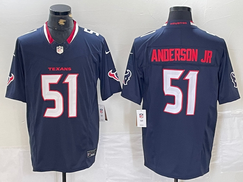 Men's Houston Texans Will Anderson Jr. #51 Navy Jersey